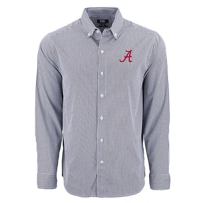 Alabama Cutter & Buck Skyline Epic Gingham Dress Shirt