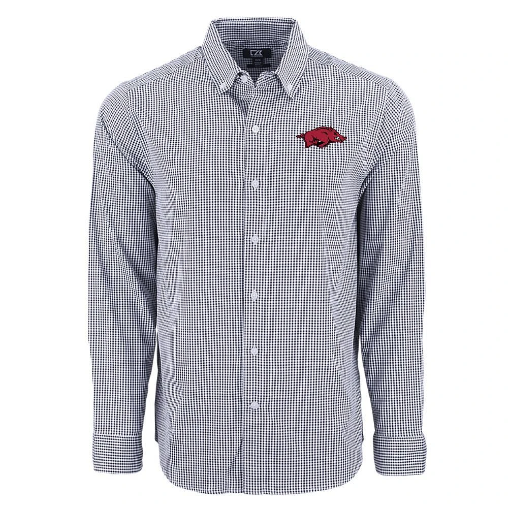 Arkansas Cutter & Buck Skyline Epic Gingham Dress Shirt