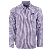 LSU Cutter & Buck Skyline Epic Gingham Dress Shirt