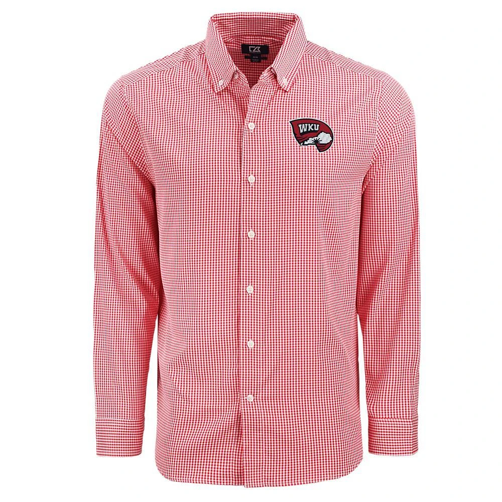 Western Kentucky Vault Cutter & Buck Skyline Epic Gingham Dress Shirt