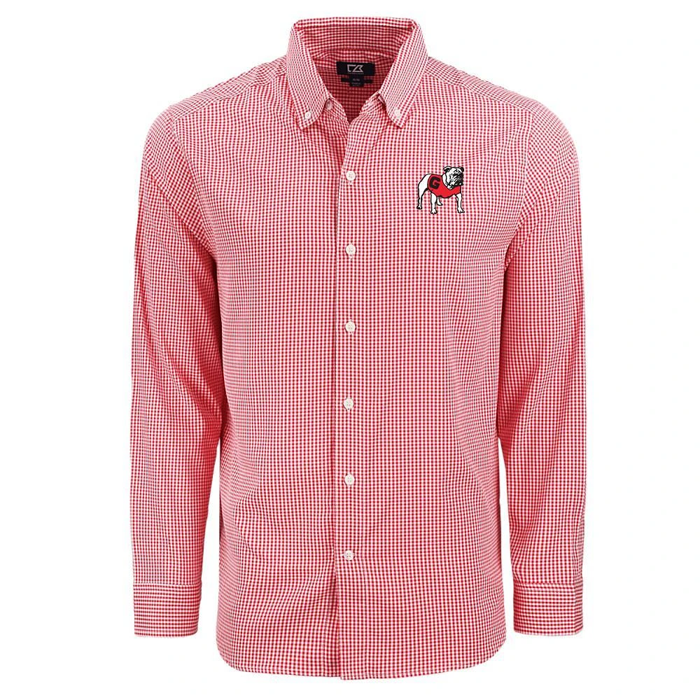 Georgia Cutter & Buck Skyline Epic Gingham Dress Shirt