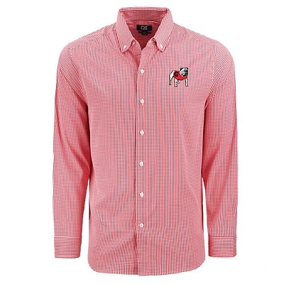 Georgia Cutter & Buck Skyline Epic Gingham Dress Shirt