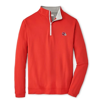 Georgia Peter Millar Helmet Perth Performance 1/4 Zip Pullover