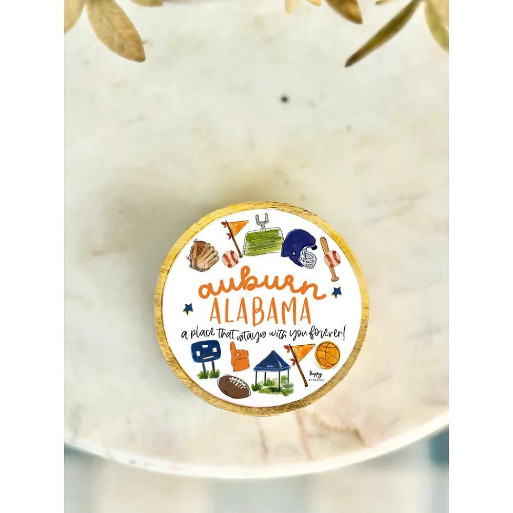 Auburn Wood and Enamel Small Tray