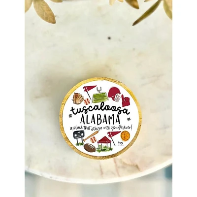Tuscaloosa Wood and Enamel Small Tray