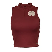 Mississippi State Hype And Vice Belle Zip Mock Top