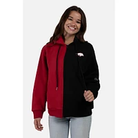 Arkansas Hype And Vice Color Block Zip Up Hooded Sweatshirt Jacket