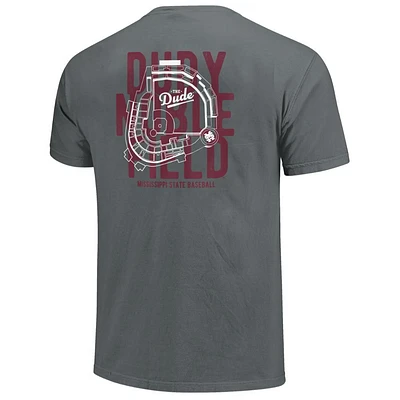 Mississippi State Image One Dude Baseball Stadium Outline Comfort Colors Tee