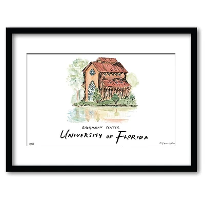 Florida Baughman Center Matted Watercolor Framed Wall Art