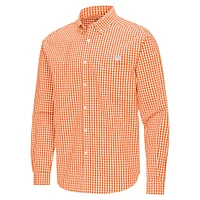 Clemson Antigua Ellis Gingham Woven Shirt