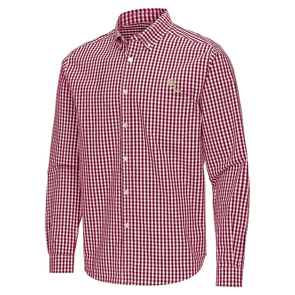 Florida State Antigua Ellis Gingham Woven Shirt
