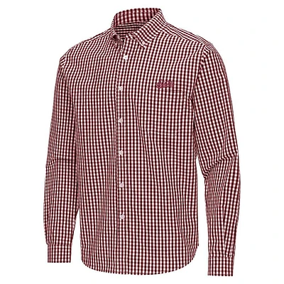 Mississippi State Antigua Ellis Gingham Woven Shirt