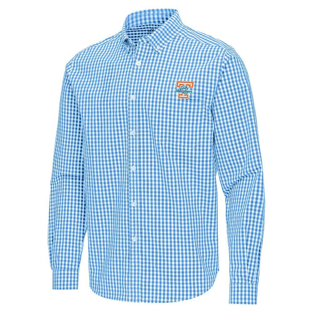 Tennessee Antigua Lady Vols Ellis Gingham Woven Shirt