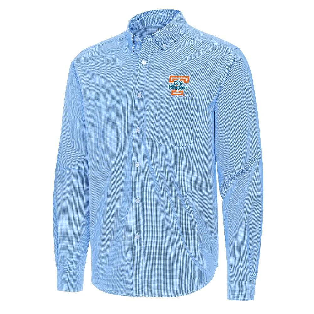 Tennessee Antigua Lady Vols Porter Micro Check Woven Shirt