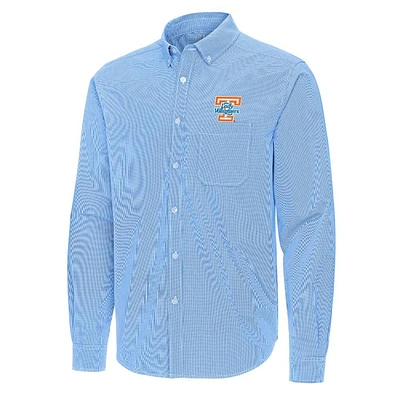 Tennessee Antigua Lady Vols Porter Micro Check Woven Shirt