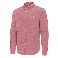Alabama Antigua Porter Micro Check Woven Shirt
