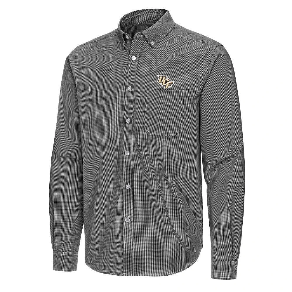 UCF Antigua Porter Micro Check Woven Shirt