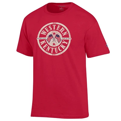 Western Kentucky Champion Circle Flags Americana Tee