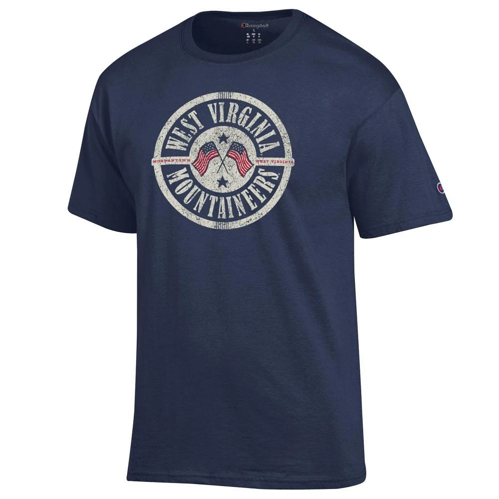 West Virginia Champion Circle Flags Americana Tee