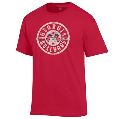 Georgia Champion Circle Flags Americana Tee