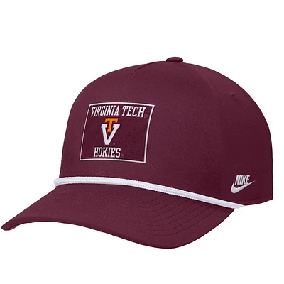 Virginia Tech Nike Vault Rise Pinch Rope Structured Cap