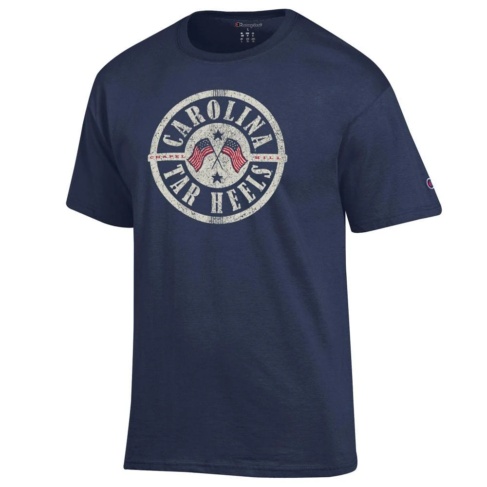 UNC Champion Circle Flags Americana Tee
