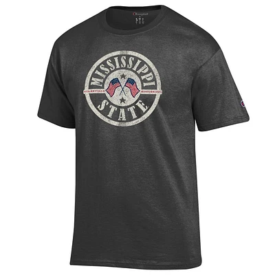 Mississippi State Champion Circle Flags Americana Tee