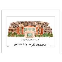 Alabama Bryant-Denny Stadium Matted Watercolor Wall Art