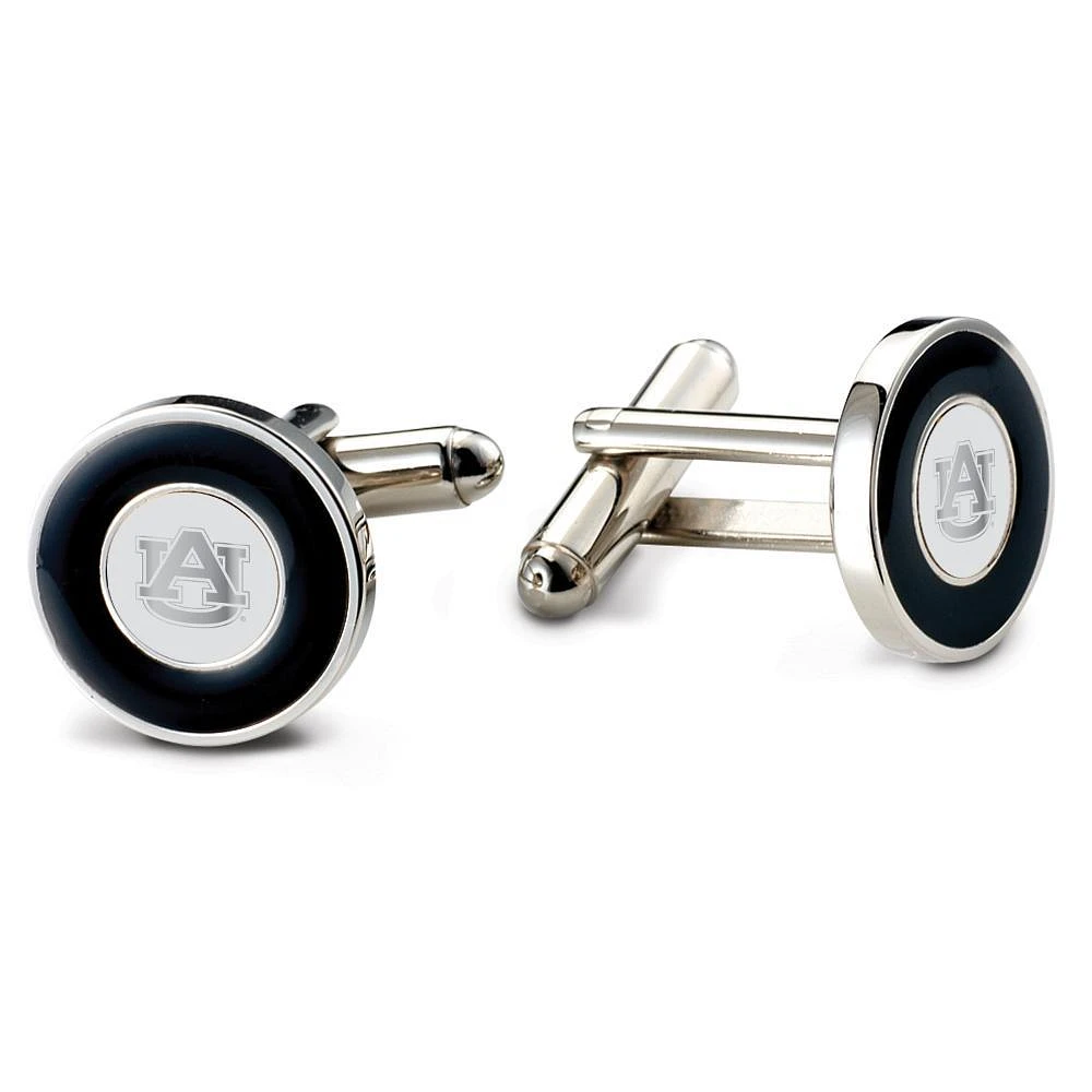Auburn Silver Medallion Cuff Links