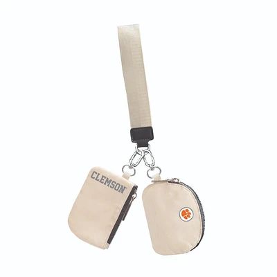 Clemson Oversized Keystrap with Dual Coin Purses
