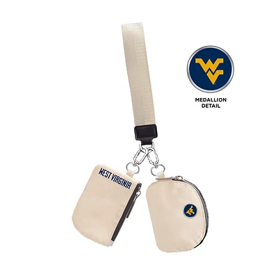 West Virginia Oversized Keystrap with Dual Coin Purses