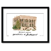 Alabama President's Mansion Matted Watercolor Framed Wall Art