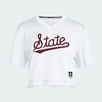 Mississippi State Adidas Women's Cropped Script Jersey