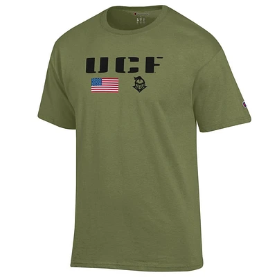 UCF Champion Military Font Over Flag/ Logo Americana Tee