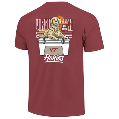 Virginia Tech Cooler Bound Cheer Dog Comfort Colors Tee