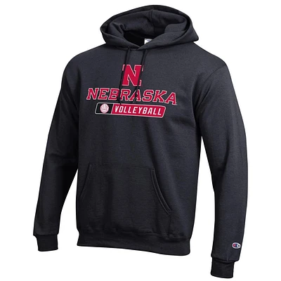 Nebraska Champion Basic Volleyball Hoodie