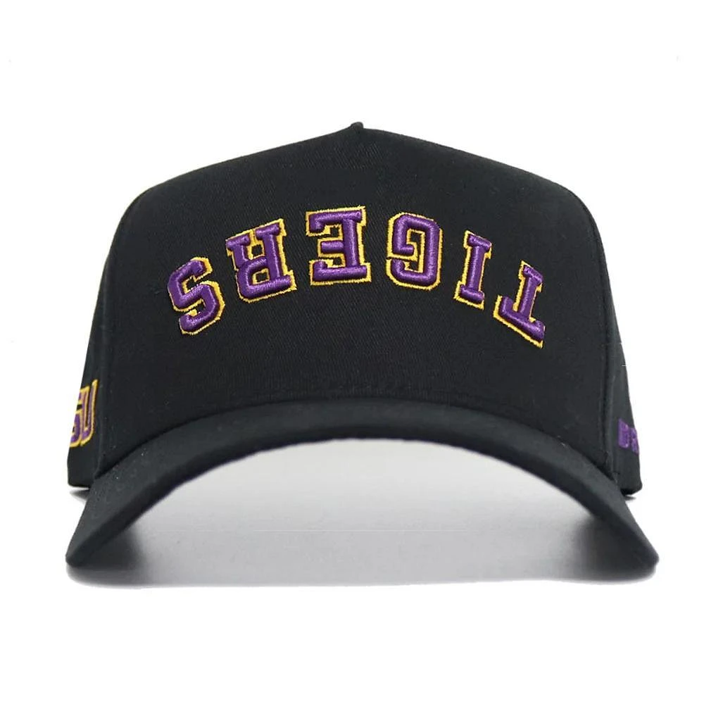 LSU No Rivals Upside Down Tigers Structured Cap