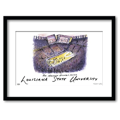 LSU Pete Maravich Assembly Center Framed Wall Art