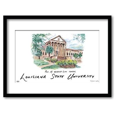 LSU Paul M Hebert Law Center Framed Wall Art