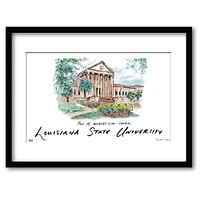 LSU Paul M Hebert Law Center Framed Wall Art