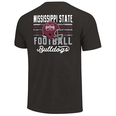 Mississippi State Bar Stacked Football Helmet Comfort Colors Pocket Tee