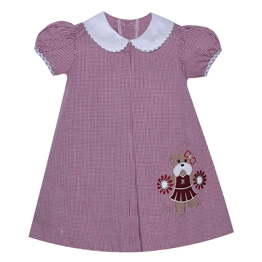 Mississippi State Cheerleader Bulldog Applique Dress