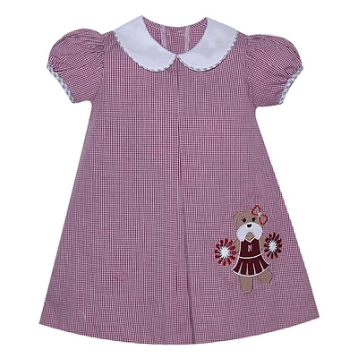 Mississippi State Cheerleader Bulldog Applique Dress