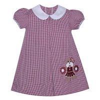 Mississippi State Cheerleader Bulldog Applique Dress