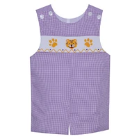 LSU Infant Tiger Smocked Shortall