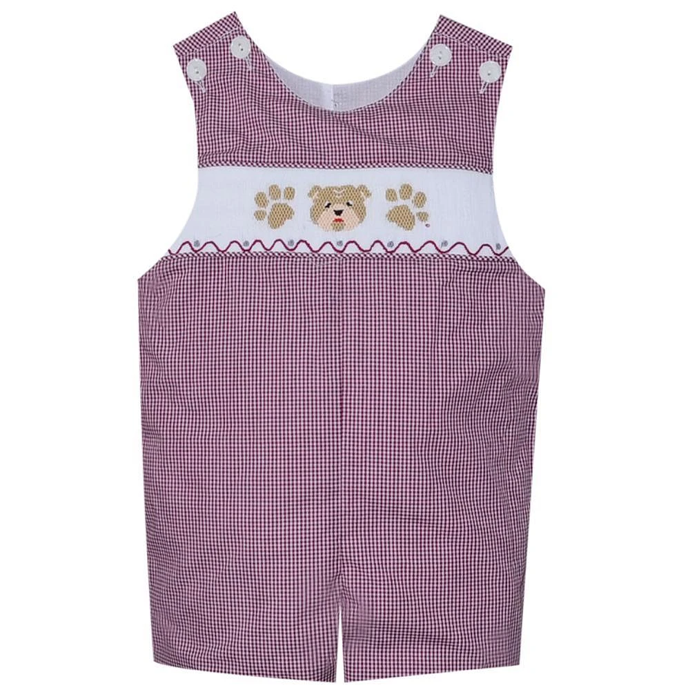 Mississippi State Infant Bulldog Smocked Shortall
