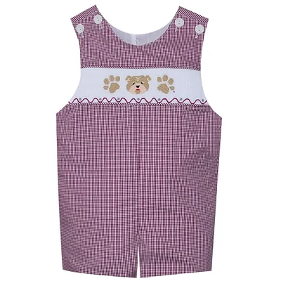 Mississippi State Infant Bulldog Smocked Shortall
