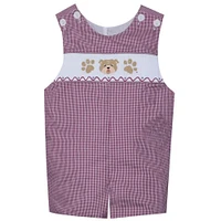 Mississippi State Infant Bulldog Smocked Shortall
