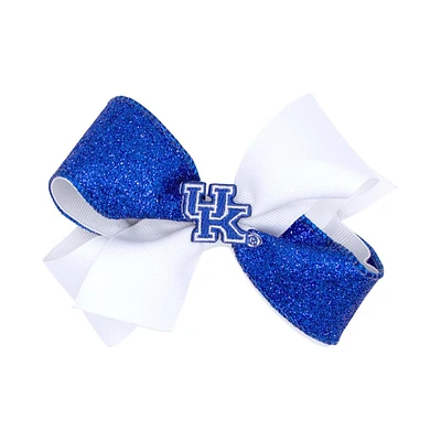 Kentucky Medium Two-Tone Glitz Grosgrain Hair Bow