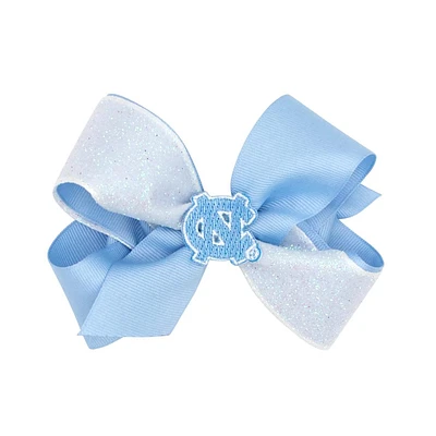 UNC Medium Two-Tone Glitz Grosgrain Hair Bow